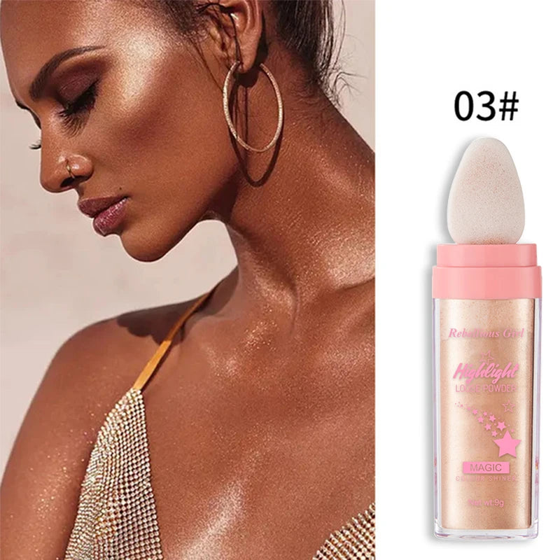 Fairy Shimmer Highlighter Powder-Glitter Wand for Face and Body Makeup Shimmering Powder for Brides on Their Wedding Stage