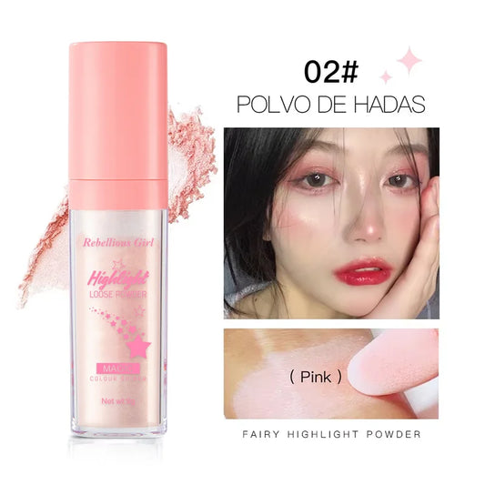 Fairy Shimmer Highlighter Powder-Glitter Wand for Face and Body Makeup Shimmering Powder for Brides on Their Wedding Stage
