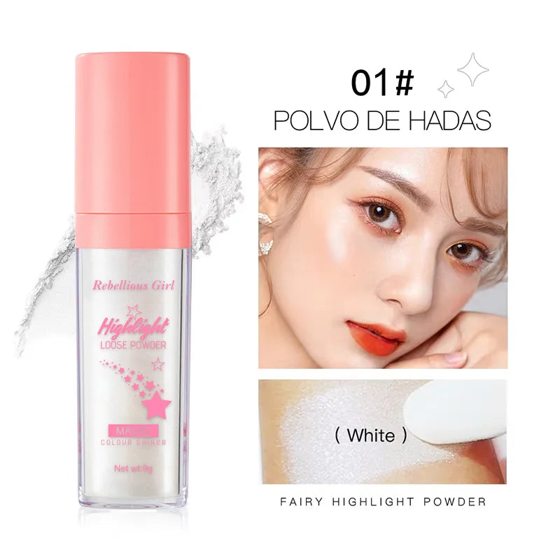 Fairy Shimmer Highlighter Powder-Glitter Wand for Face and Body Makeup Shimmering Powder for Brides on Their Wedding Stage