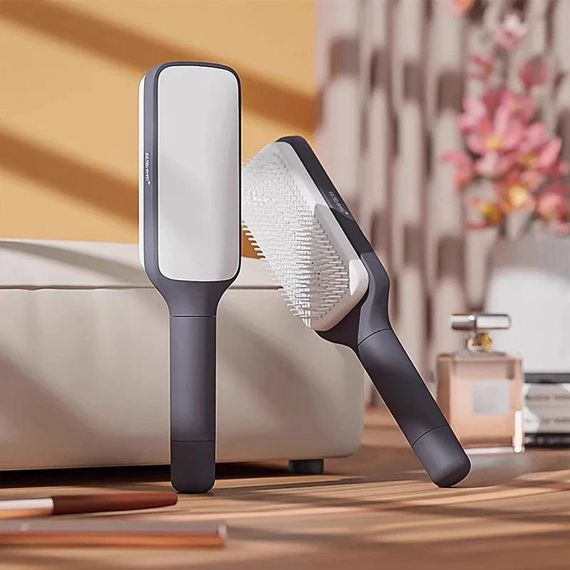Rotating Lifting Hair Comb, One Click Cleaning, Stretchable Massage Comb, Air Cushion, Airbag Comb, Women Anti-Static Hair Comb