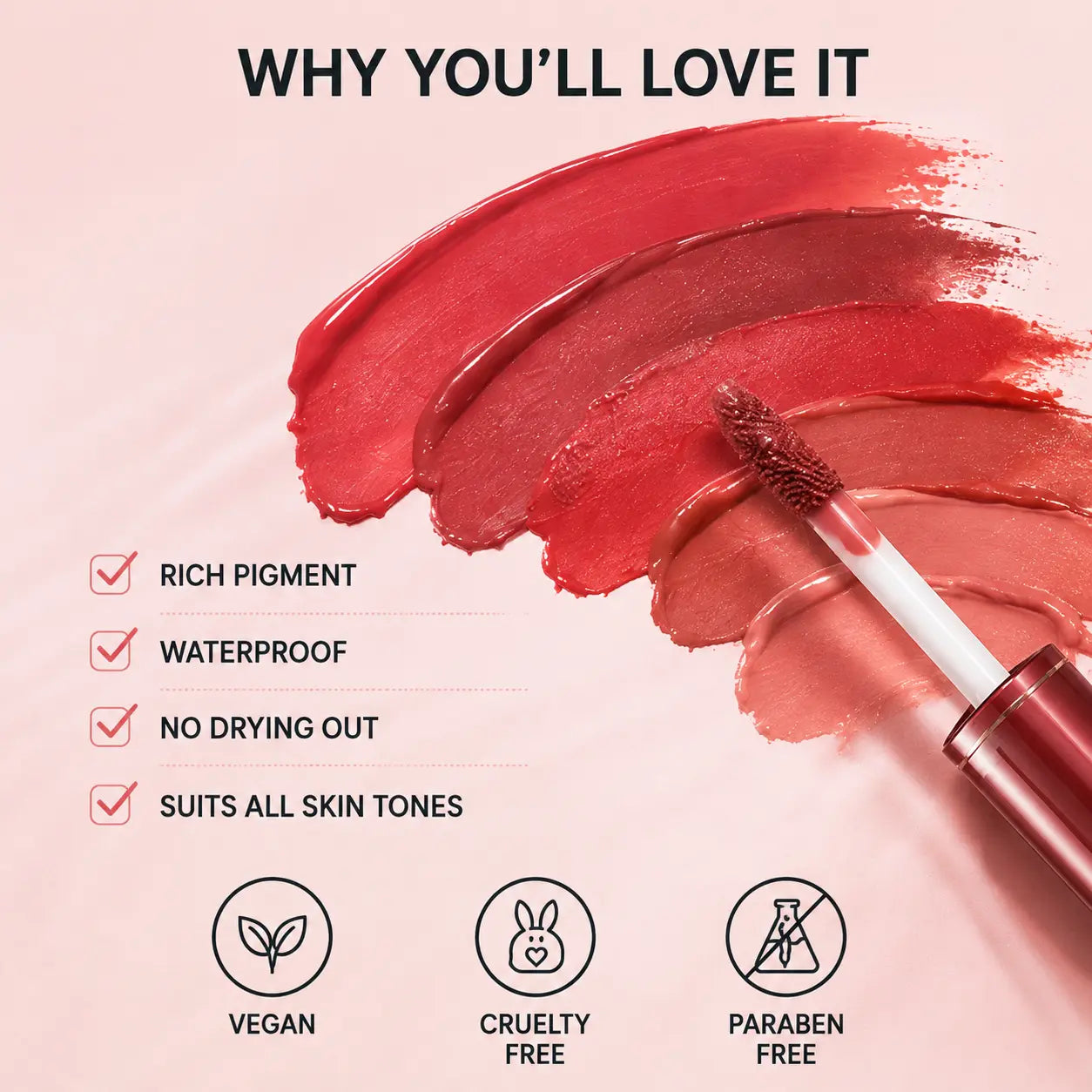 6 Waterproof Matte Liquid Lipstick Set, Bold Deep Vibrant Shades, Long Lasting High Pigment Non-Stick Cup Velvet Lip Gloss Kit, Smudge Proof Intense Color Party Date Night Lip Makeup Gift Set for Women
