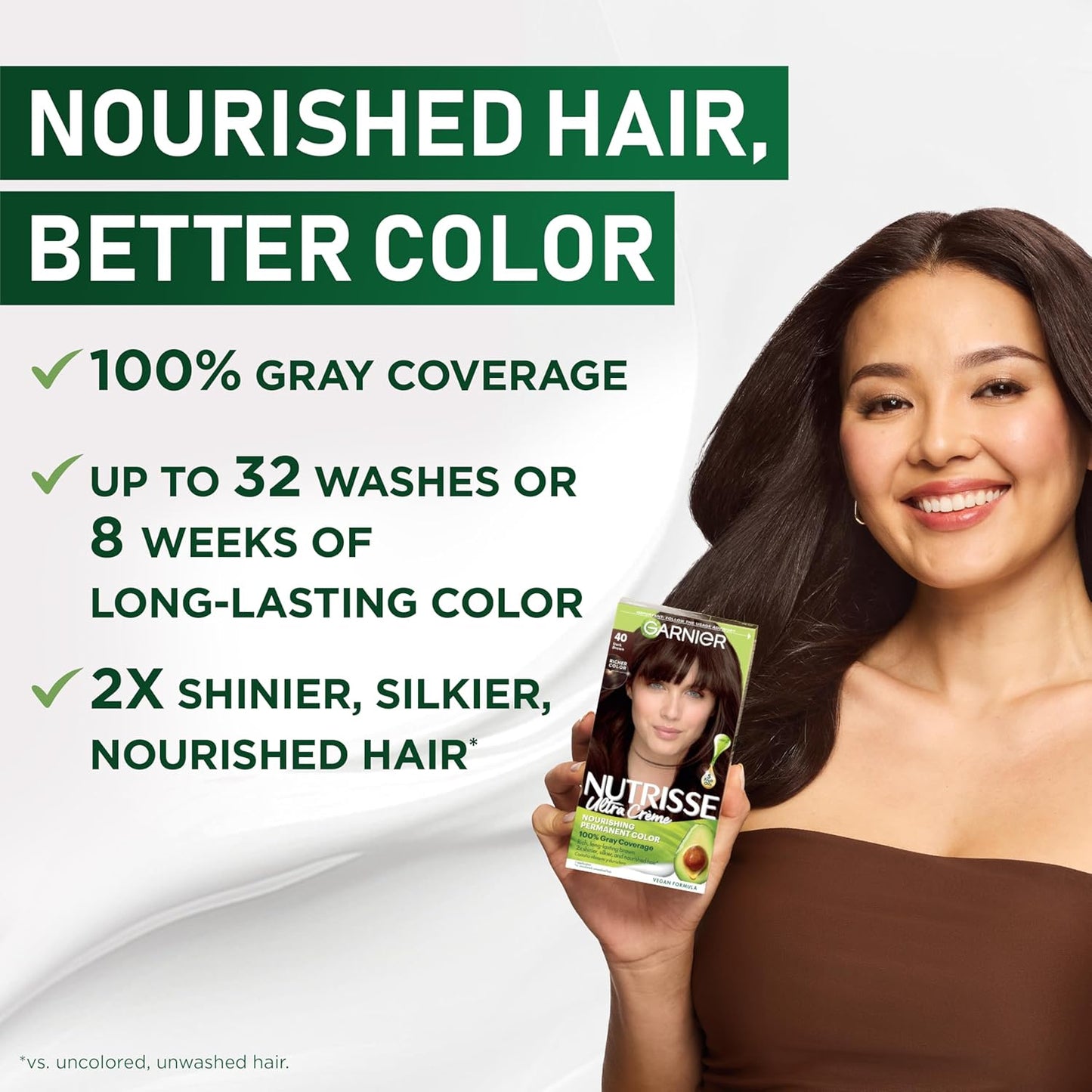 Garnier Nutrisse Ultra Crème Hair Color, Permanent Hair Dye with 100% Gray Coverage, Vegan & Cruelty-Free, 100 Extra-Light Natural Blonde (Chamomile), 2 Count
