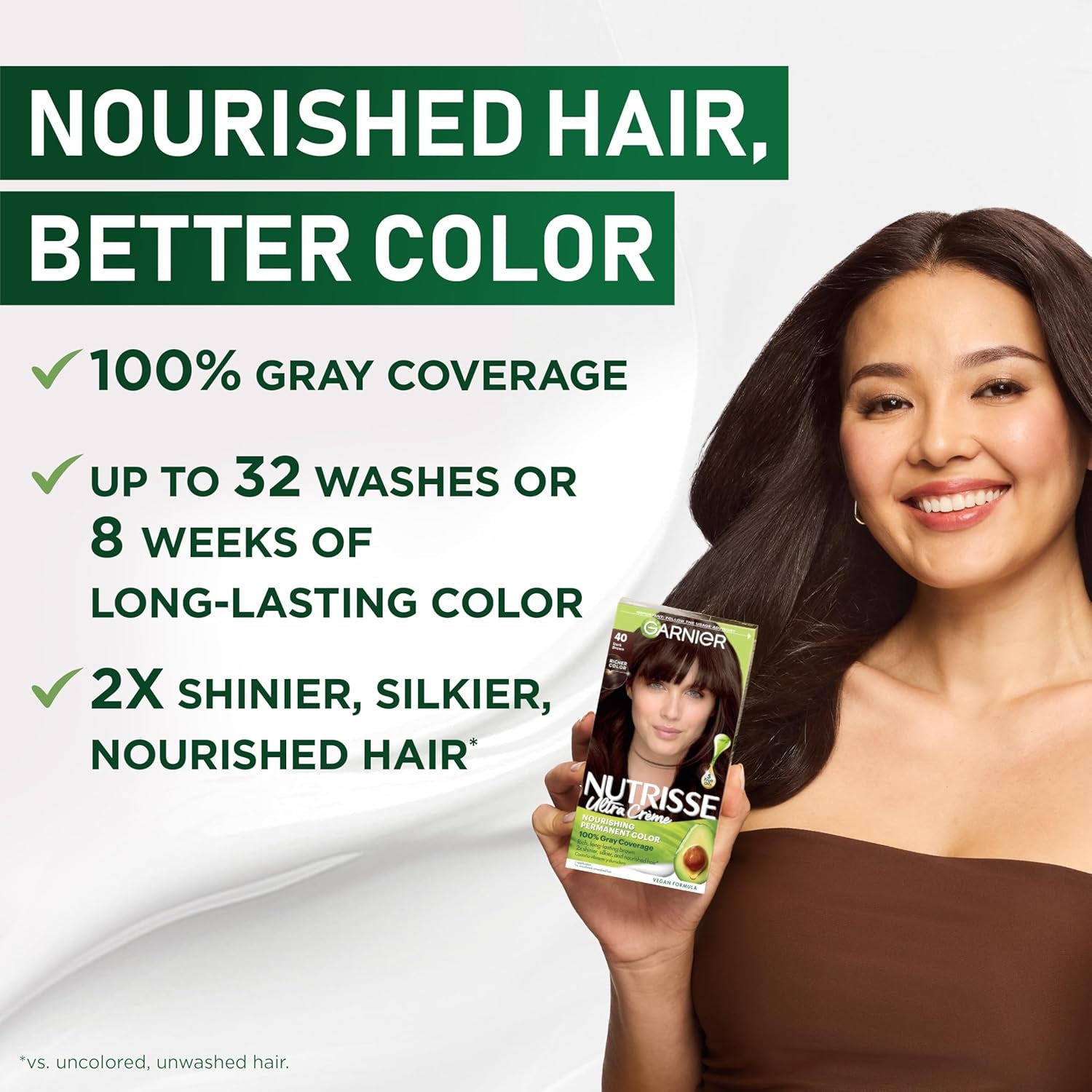 Garnier Nutrisse Ultra Crème Hair Color, Permanent Hair Dye with 100% Gray Coverage, Vegan & Cruelty-Free, 100 Extra-Light Natural Blonde (Chamomile), 2 Count