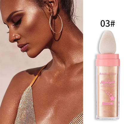 Fairy Shimmer Highlighter Powder-Glitter Wand for Face and Body Makeup Shimmering Powder for Brides on Their Wedding Stage