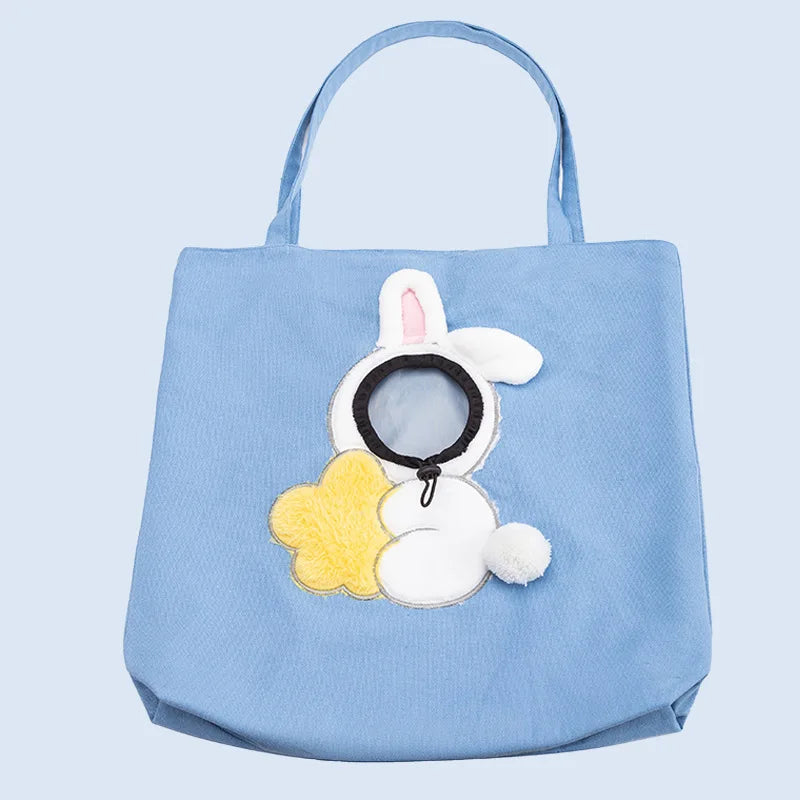 Pet Shoulder Carrying Bag, Cute Bee-Shaped Pet Canvas Shoulder Bag Cat Carrier, Portable Cats Small Pet Canvas Tote Chest Bag