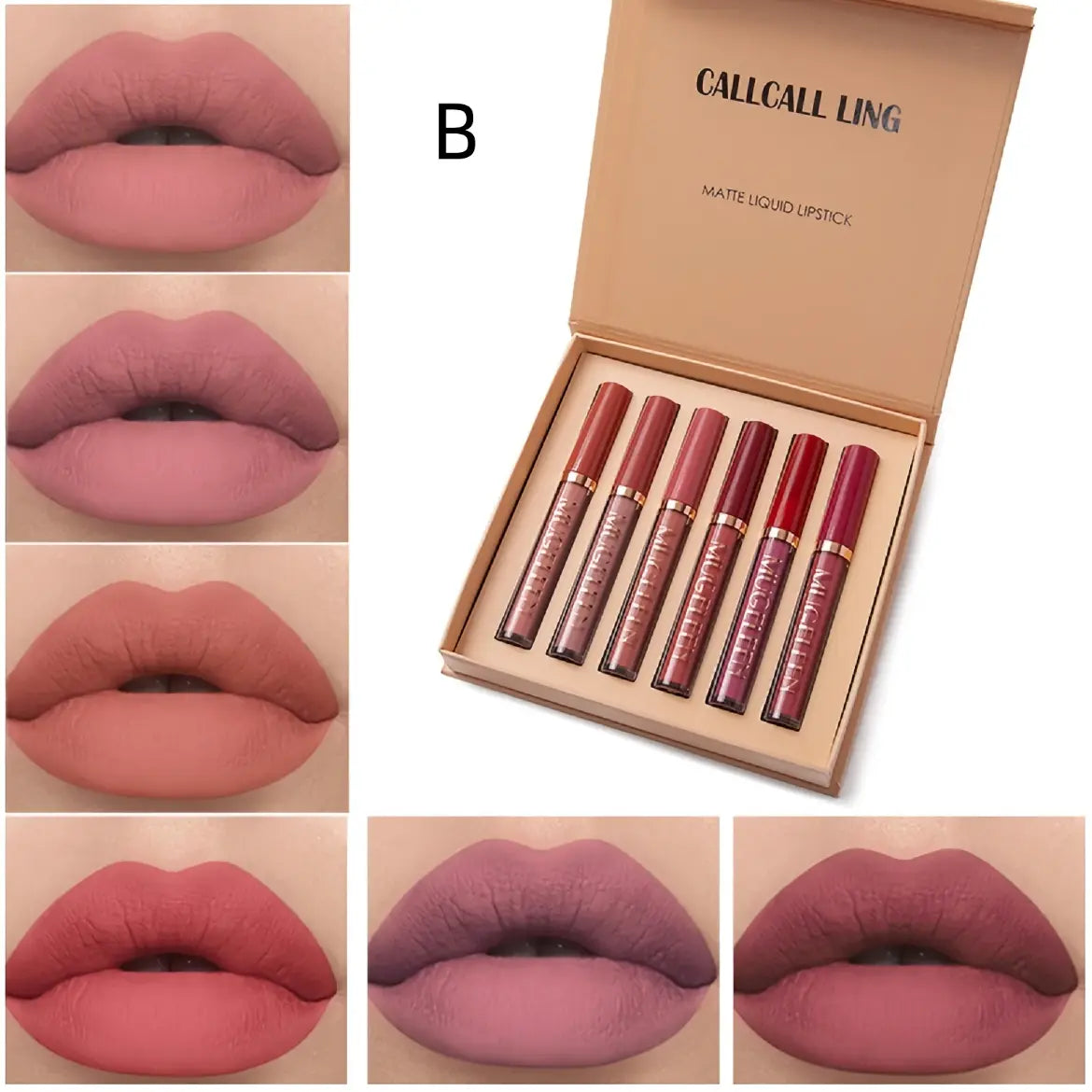6 Waterproof Matte Liquid Lipstick Set, Bold Deep Vibrant Shades, Long Lasting High Pigment Non-Stick Cup Velvet Lip Gloss Kit, Smudge Proof Intense Color Party Date Night Lip Makeup Gift Set for Women