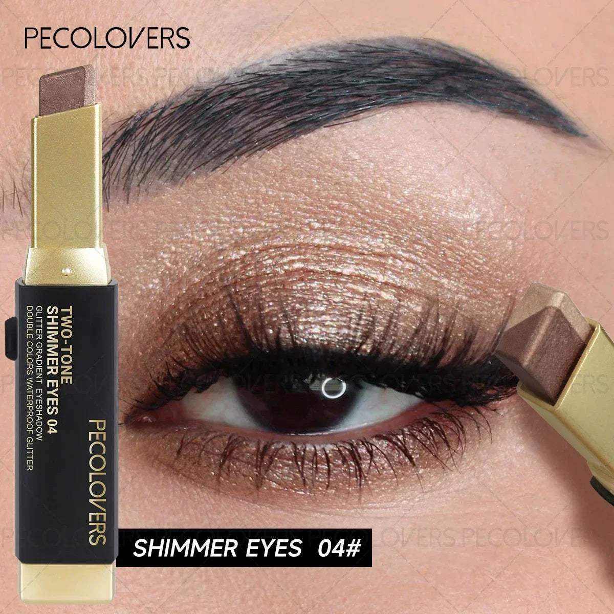 1PC Dual-Color Eyeshadow Stick - Shimmer, Matte & Pearlescent, Convenient for Daily Eye Makeup