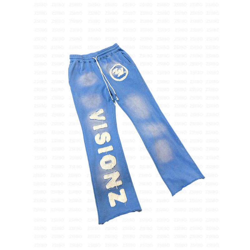 Retro Letter Digital Print Hooded Sweatshirts