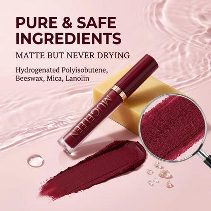 6 Waterproof Matte Liquid Lipstick Set, Bold Deep Vibrant Shades, Long Lasting High Pigment Non-Stick Cup Velvet Lip Gloss Kit, Smudge Proof Intense Color Party Date Night Lip Makeup Gift Set for Women