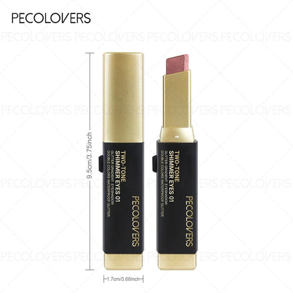1PC Dual-Color Eyeshadow Stick - Shimmer, Matte & Pearlescent, Convenient for Daily Eye Makeup