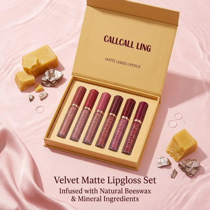 6 Waterproof Matte Liquid Lipstick Set, Bold Deep Vibrant Shades, Long Lasting High Pigment Non-Stick Cup Velvet Lip Gloss Kit, Smudge Proof Intense Color Party Date Night Lip Makeup Gift Set for Women