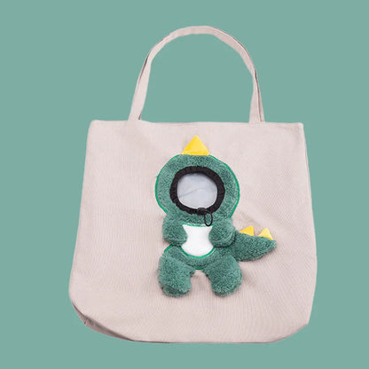 Pet Shoulder Carrying Bag, Cute Bee-Shaped Pet Canvas Shoulder Bag Cat Carrier, Portable Cats Small Pet Canvas Tote Chest Bag